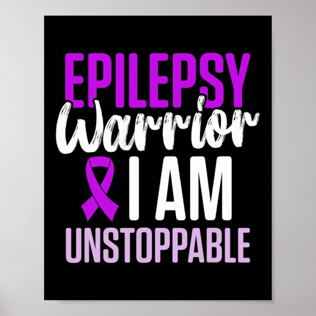 Epilepsimedvetenhet Epileptikaswarrior Survivor 23 Poster (Framsidan)