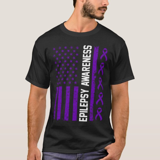 Epilepsimedvetenhet Epileptikaswarrior Survivor 29 T Shirt (Framsida)