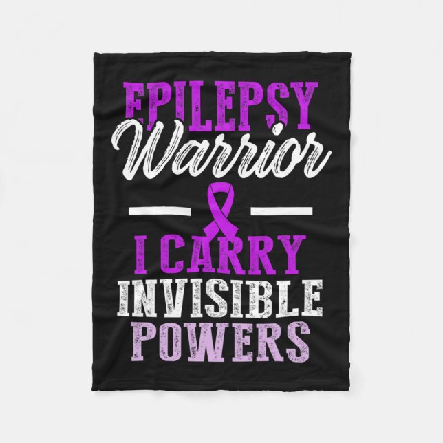 Epilepsimedvetenhet Epileptikaswarrior Survivor 8 Fleecefilt (Framsidan)