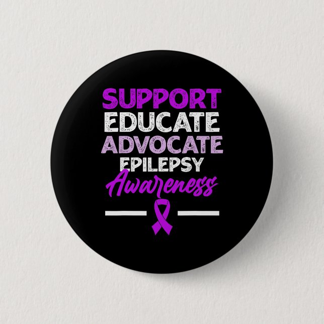 Epilepsimedvetenhet Epileptisk Warrior Överlevande Knapp (Framsida)