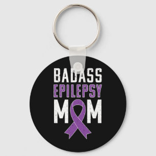 Epilepsimedvetenhet genom Epilepsi Mamma Lila Ribb Nyckelring