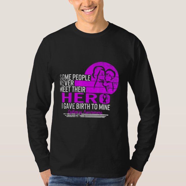 Epilepsimedvetenhet Hero Seizure Mor i Epilepti T Shirt (Framsida)