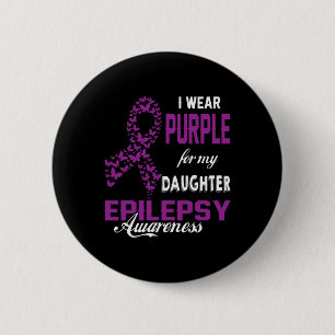Epilepsimedvetenhet I Bära Lila för min dotter F Knapp