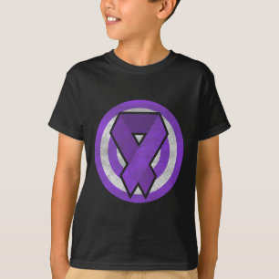 Epilepsimedvetenhet Lila Band Superhjälte T Shirt