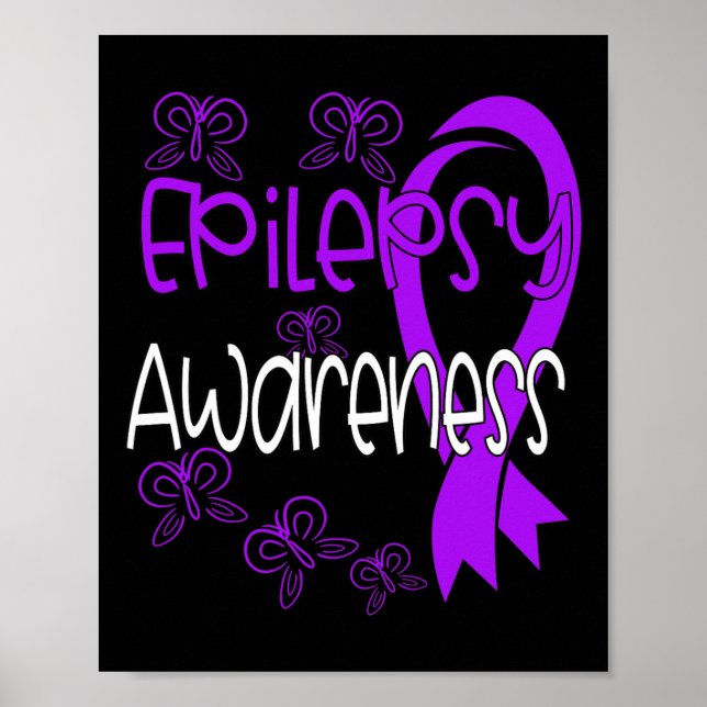 Epilepsimedvetenhet Lila Ribbon 3 Poster (Framsidan)