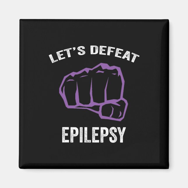 Epilepsimedvetenhet Lila Ribbon - Epilepsy Awaren Magnet (Framsidan)