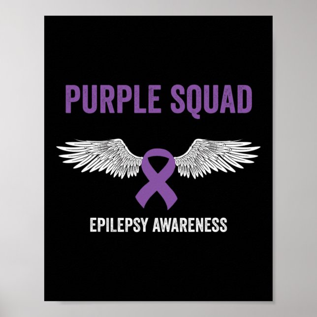 Epilepsimedvetenhet Lila Ribbon - Epilepsy Awaren Poster (Framsidan)