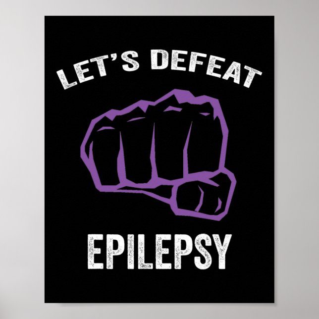 Epilepsimedvetenhet Lila Ribbon - Epilepsy Awaren Poster (Framsidan)
