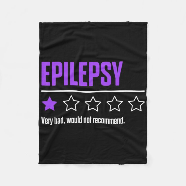 Epilepsimedvetenhet Lyckas Epileptisk Krigare Över Fleecefilt (Framsidan)