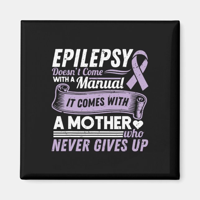 Epilepsimedvetenhet Mamma Komar inte med en handbo Magnet (Framsidan)