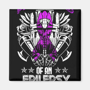 Epilepsimedvetenhet Månad Proud Pappa Lila Ribbon Magnet