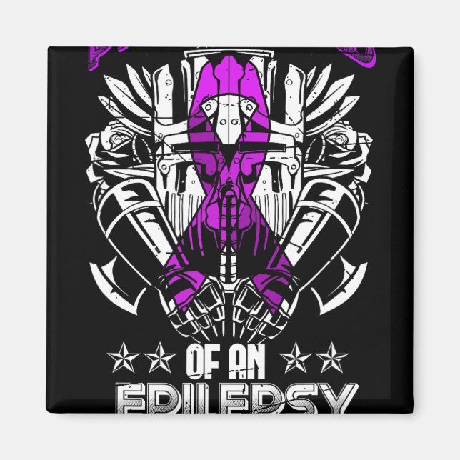 Epilepsimedvetenhet Månad Proud Pappa Lila Ribbon  Magnet (Framsidan)