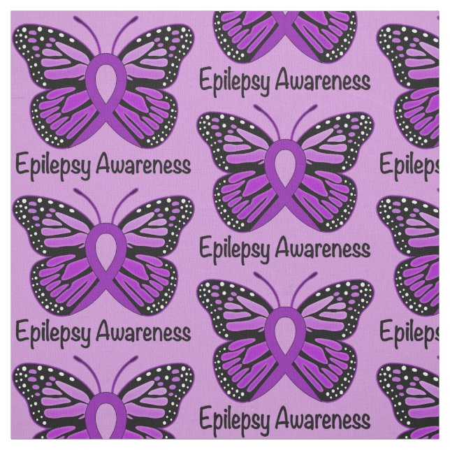 Epilepsimedvetenhet med fjärilsbandet tyg (Provkarta)