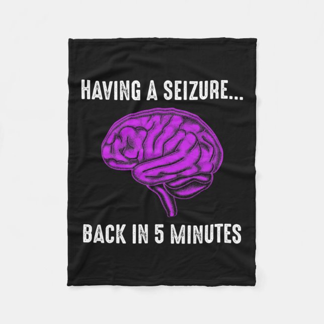 Epilepsimedvetenhet med krampanfall Epileptikavarr Fleecefilt (Framsidan)
