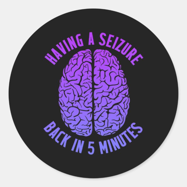 Epilepsimedvetenhet med krampanfall Epileptikavarr Runt Klistermärke (Framsida)