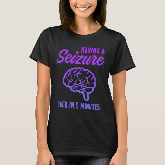 Epilepsimedvetenhet med krampanfall Epileptikavarr T Shirt (Framsida)