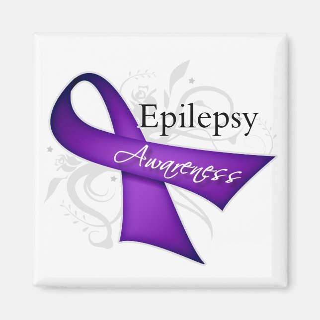 Epilepsimedvetenhet Ribbon Magnet (Framsidan)