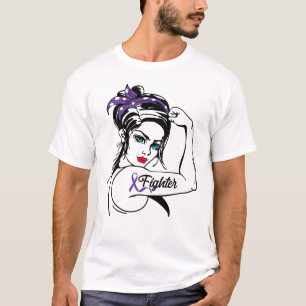 Epilepsimedvetenhet Rosie Riveter Fighter Ribbon T Shirt