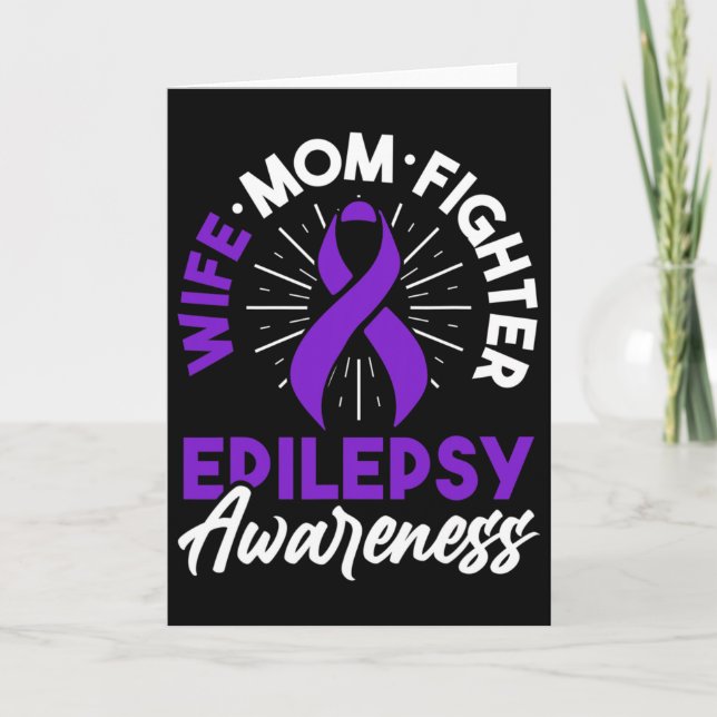 Epilepsimedvetenhet Sjukdom Kul Epileptisk Warrior Kort (Framsida)