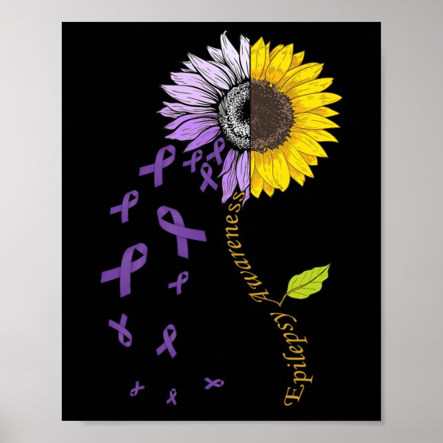 Epilepsimedvetenhet Solros Poster (Framsidan)