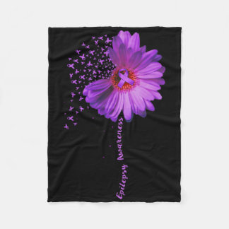 Epilepsimedvetenhet Solros Ribbon Gift Fleecefilt