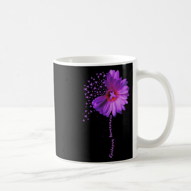 Epilepsimedvetenhet Solros Ribbon Gift Kaffemugg (Höger)