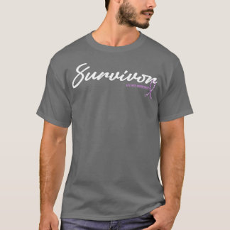 Epilepsimedvetenhet Survivor Glitter Ribbon Hope f T Shirt