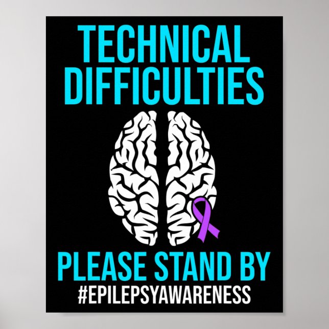 Epilepsimedvetenhet Teknisk epileptisk anfallsör Poster (Framsidan)