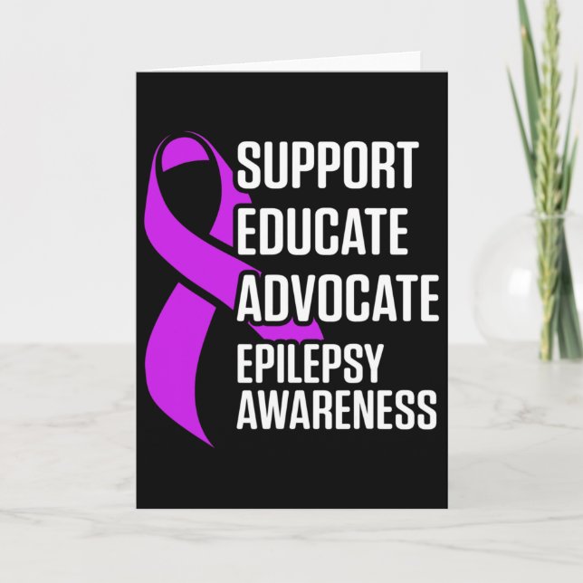 Epilepsimedvetenhet Utsätta Epileptisk Krigare Öve Kort (Framsida)
