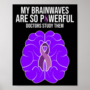 Epilepsimedvetenhetskostym Mina hjärnvågor present Poster