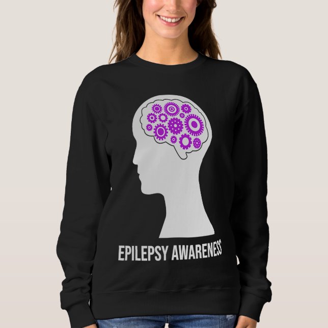 Epilepsy Awareness Brain Aware Epileptic Warrior S T Shirt (Framsida)