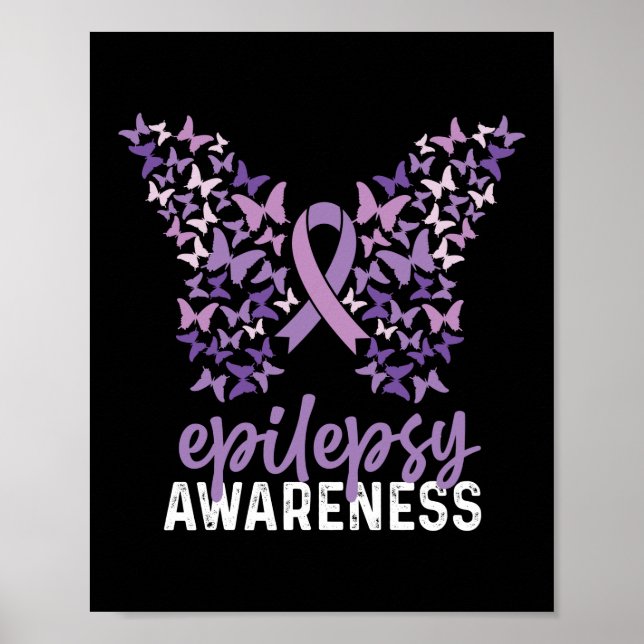 Epilepsy Awareness Butterfly Ribbon Poster (Framsidan)
