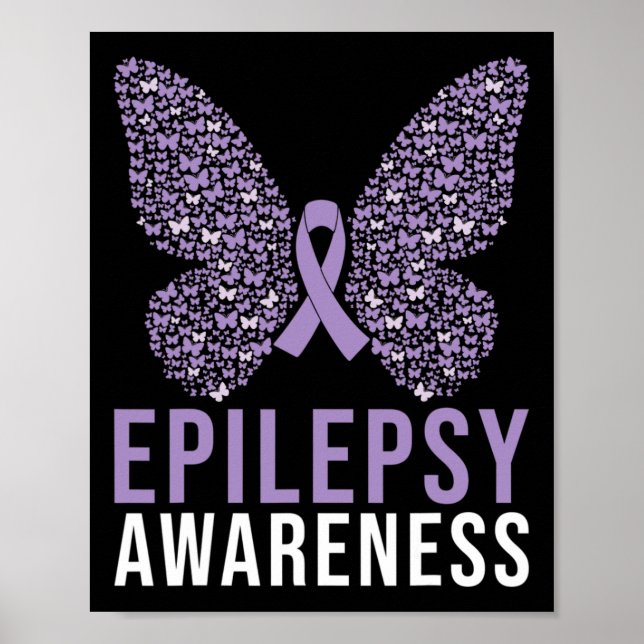 Epilepsy Awareness Butterfly Ribbon Poster (Framsidan)