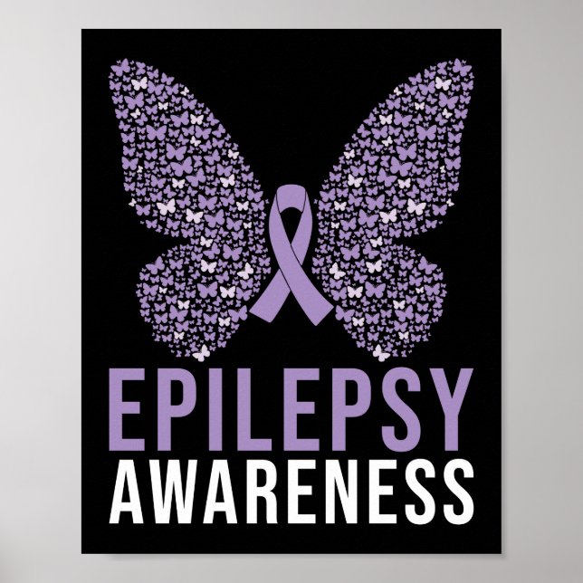 Epilepsy Awareness Butterfly Ribbon Poster (Framsidan)