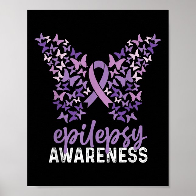Epilepsy Awareness Butterfly Ribbon Poster (Framsidan)