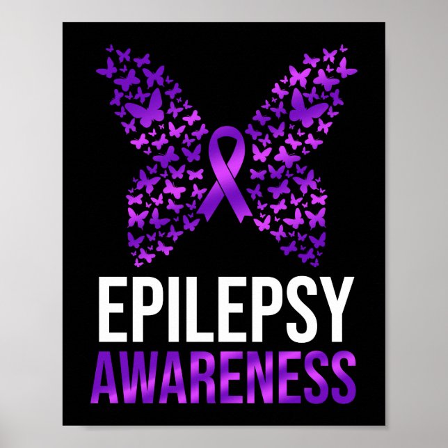 Epilepsy Awareness Butterfly Ribbon Poster (Framsidan)