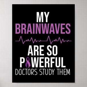 Epilepsy Awareness Costume My Brainwaves Survivor Poster