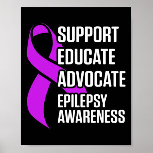 Epilepsy Awareness Education Epileptic Warrior Sur Poster