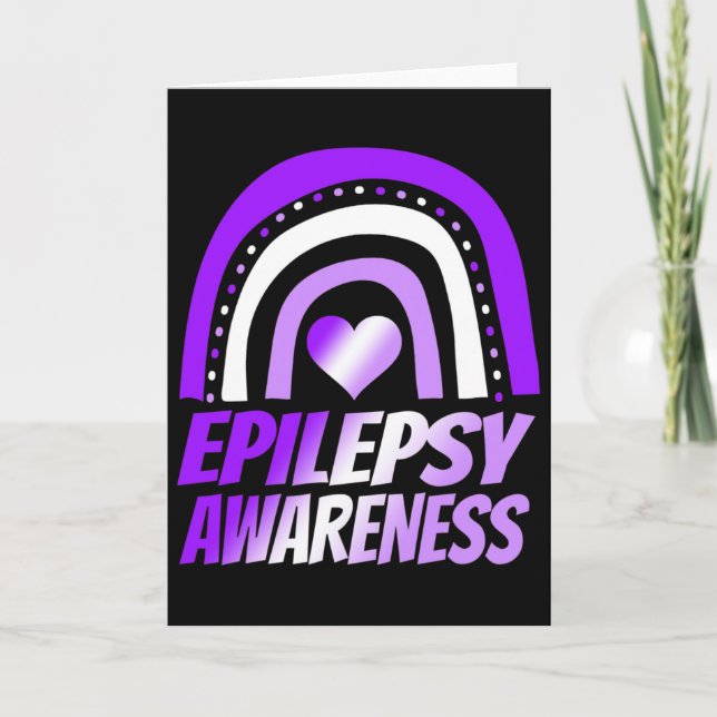 Epilepsy Awareness Epilepsy Kids Men Women Warrior Kort (Framsida)