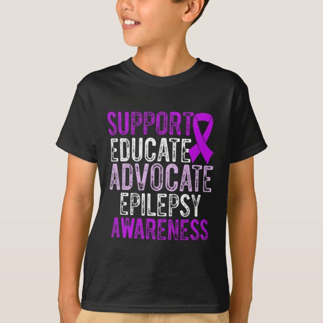 Epilepsy Awareness Epileptic Warrior Survivor 10  T Shirt (Framsida)