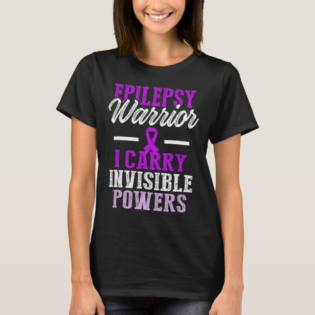 Epilepsy Awareness Epileptic Warrior Survivor 11  T Shirt (Framsida)