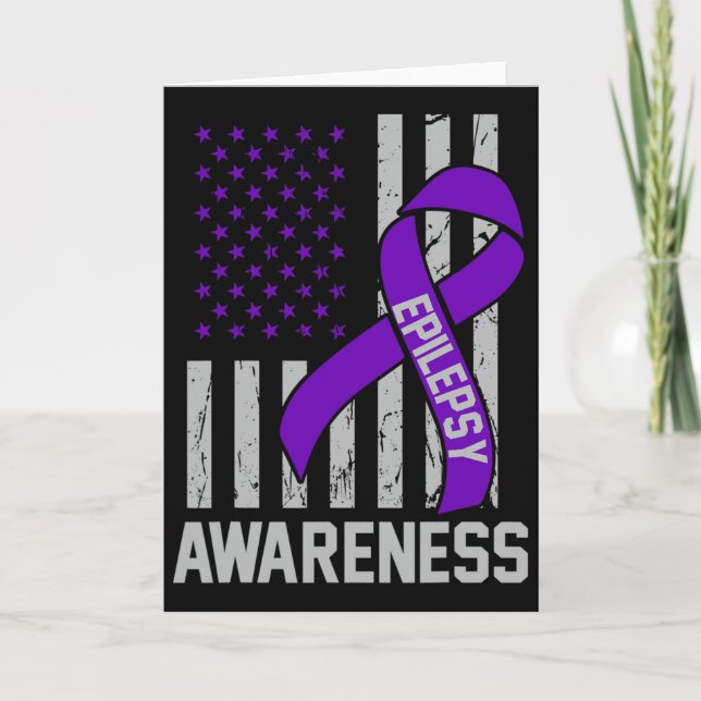 Epilepsy Awareness Epileptic Warrior Survivor 19  Kort (Framsida)