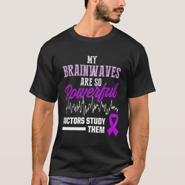 Epilepsy Awareness Epileptic Warrior Survivor 21  T Shirt (Framsida)
