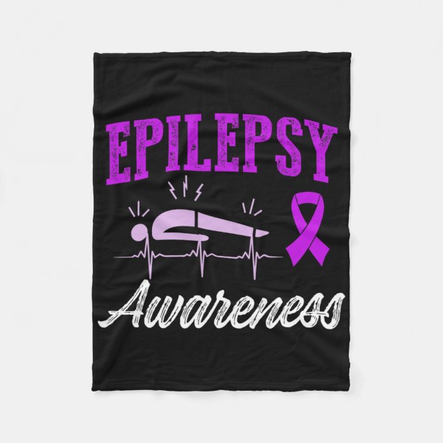 Epilepsy Awareness Epileptic Warrior Survivor 25  Fleecefilt (Framsidan)