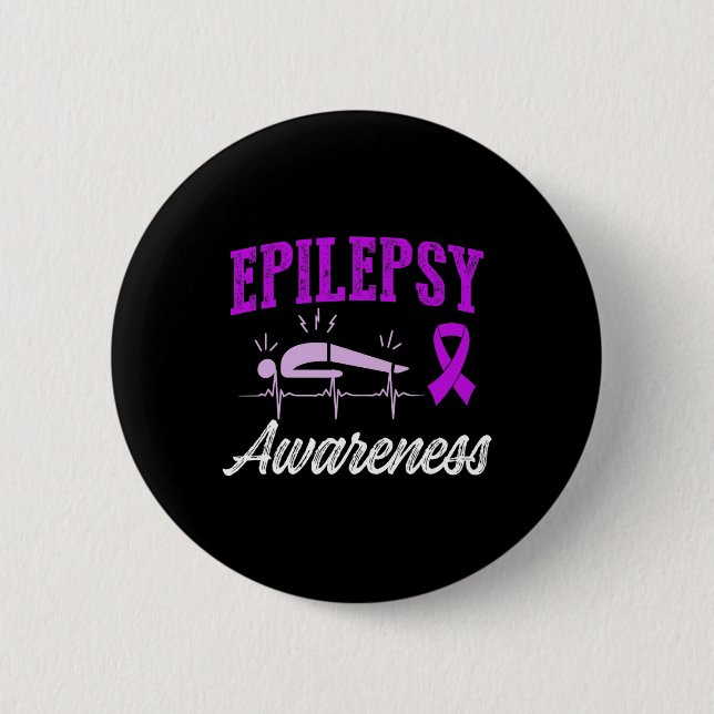 Epilepsy Awareness Epileptic Warrior Survivor 25  Knapp (Framsida)