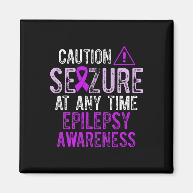 Epilepsy Awareness Epileptic Warrior Survivor 5  Magnet (Framsidan)