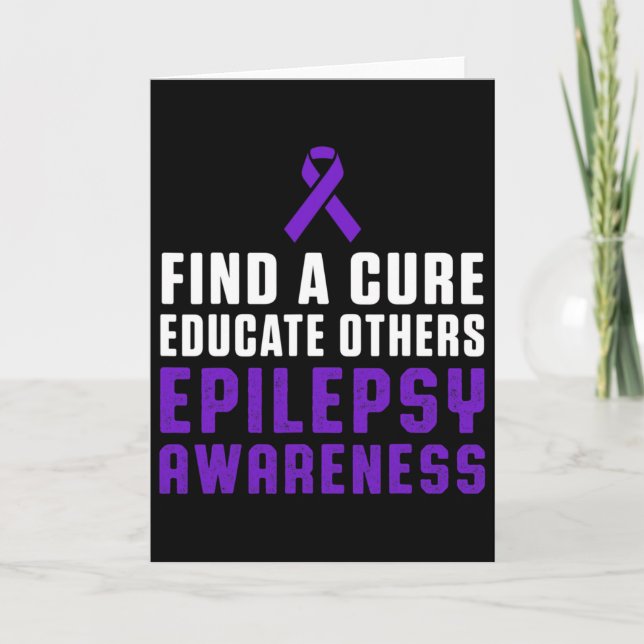 Epilepsy Awareness Fun Healthy Epileptic Warrior S Kort (Framsida)