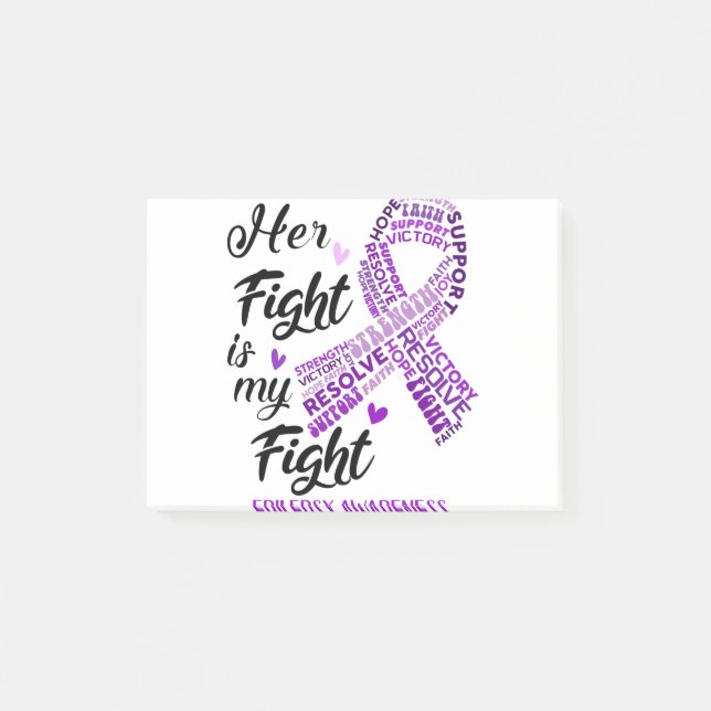 Epilepsy Awareness Her Fight is my Fight Post-it Block (Framsida)