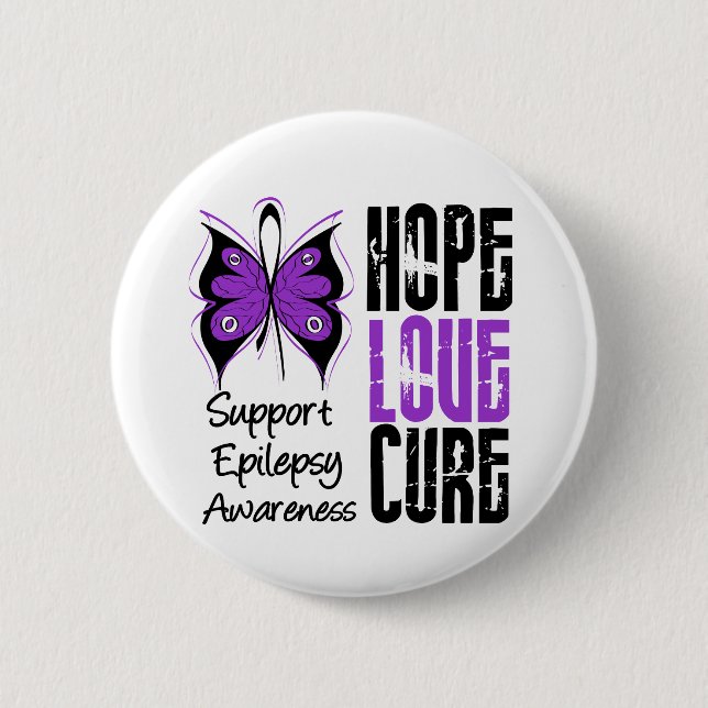 Epilepsy Awareness Hope Love Cure Knapp (Framsida)