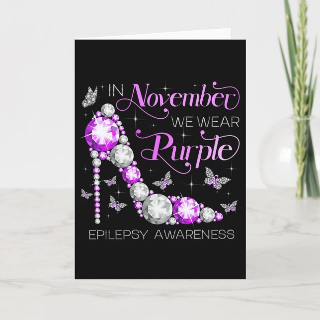 Epilepsy Awareness In November We Wear Purple Butt Kort (Framsida)